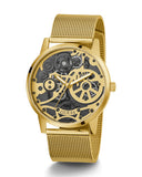 Buy Shop Guess Gadget Gold Dial Gold Mesh Bracelet Watch for Men - GW0538G2 USA Online