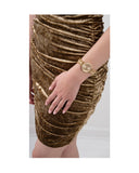 Buy Shop Guess Gala Diamonds Gold Dial Gold Steel Strap Watch for Women - GW0401L2 USA Online