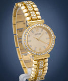 Buy Shop Guess Gala Diamonds Gold Dial Gold Steel Strap Watch for Women - GW0401L2 USA Online