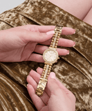 Buy Shop Guess Gala Diamonds Gold Dial Gold Steel Strap Watch for Women - GW0401L2 USA Online