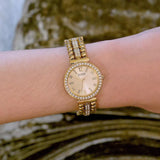 Buy Shop Guess Gala Diamonds Gold Dial Gold Steel Strap Watch for Women - GW0401L2 USA Online