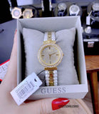 Buy Shop Guess Gala Diamonds Gold Dial Two Tone Steel Strap Watch for Women - GW0531L2 USA Online