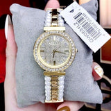 Buy Shop Guess Gala Diamonds Gold Dial Two Tone Steel Strap Watch for Women - GW0531L2 USA Online