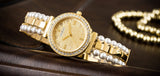 Buy Shop Guess Gala Diamonds Gold Dial Two Tone Steel Strap Watch for Women - GW0531L2 USA Online