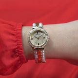 Buy Shop Guess Gala Diamonds Gold Dial Two Tone Steel Strap Watch for Women - GW0531L2 USA Online