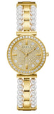 Buy Shop Guess Gala Diamonds Gold Dial Two Tone Steel Strap Watch for Women - GW0531L2 USA Online
