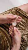 Buy Shop Guess Gala Diamonds Silver Dial Gold Steel Strap Watch for Women - GW0401L3 USA Online