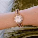 Buy Shop Guess Gala Diamonds Silver Dial Gold Steel Strap Watch for Women - GW0401L3 USA Online