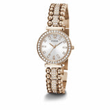 Buy Shop Guess Gala Diamonds Silver Dial Gold Steel Strap Watch for Women - GW0401L3 USA Online