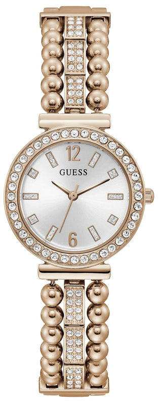 Buy Shop Guess Gala Diamonds Silver Dial Gold Steel Strap Watch for Women - GW0401L3 USA Online