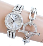 Buy Shop Guess Gala Diamonds Silver Dial Silver Steel Strap Watch for Women - GW0401L1 USA Online