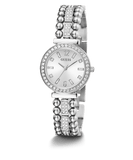 Buy Shop Guess Gala Diamonds Silver Dial Silver Steel Strap Watch for Women - GW0401L1 USA Online