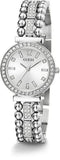 Buy Shop Guess Gala Diamonds Silver Dial Silver Steel Strap Watch for Women - GW0401L1 USA Online