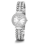Buy Shop Guess Gala Diamonds Silver Dial Silver Steel Strap Watch for Women - GW0401L1 USA Online