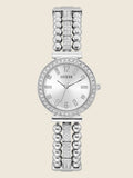 Buy Shop Guess Gala Diamonds Silver Dial Silver Steel Strap Watch for Women - GW0401L1 USA Online