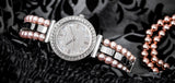 Buy Shop Guess Gala Diamonds Silver Dial Two Tone Steel Strap Watch for Women - GW0531L1 USA Online