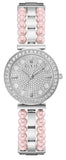 Buy Shop Guess Gala Diamonds Silver Dial Two Tone Steel Strap Watch for Women - GW0531L1 USA Online