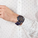 Buy Shop Guess Genesis Multi Function Analog Blue Dial Blue Rubber Strap Watch For Men - W1254G1 USA Online