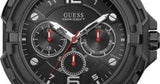 Buy Shop Guess Genesis Quartz Black Dial Black Silicone Strap Watch For Men - W1254G2 USA Online