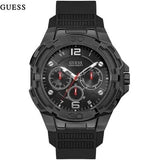 Buy Shop Guess Genesis Quartz Black Dial Black Silicone Strap Watch For Men - W1254G2 USA Online