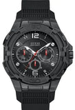Buy Shop Guess Genesis Quartz Black Dial Black Silicone Strap Watch For Men - W1254G2 USA Online