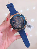 Buy Shop Guess Genesis Quartz Blue Dial Blue Silicone Strap Watch For Men - W1254G3 USA Online