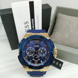 Buy Shop Guess Genesis Quartz Blue Dial Blue Silicone Strap Watch For Men - W1254G3 USA Online