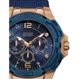 Buy Shop Guess Genesis Quartz Blue Dial Blue Silicone Strap Watch For Men - W1254G3 USA Online