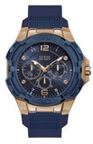 Buy Shop Guess Genesis Quartz Blue Dial Blue Silicone Strap Watch For Men - W1254G3 USA Online