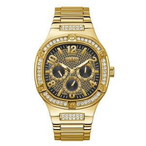 Buy Shop Guess Duke Glitz Crystals Gold Dial Gold Steel Strap Watch For Men - GW0576G2 USA Online