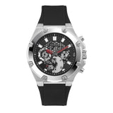 Buy Shop Guess Third Grear Multi Function Black Dial Black Rubber Strap Watch for Men- GW0334G1 USA Online