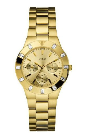 Buy Shop Guess Glisten Analog Gold Dial Gold Steel Strap Watch For Women - W13576l1 USA Online