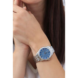 Buy Shop Guess Glitter Burst Diamonds Blue Dial Silver Steel Strap Watch for Women - GW0405L1 USA Online