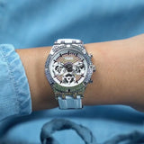 Buy Shop Guess Glitz Pride Limited Edition White Dial White Rubber Strap Watch for Women - GW0407L4 USA Online