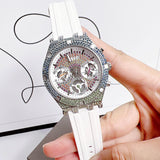 Buy Shop Guess Glitz Pride Limited Edition White Dial White Rubber Strap Watch for Women - GW0407L4 USA Online