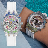 Buy Shop Guess Glitz Pride Limited Edition White Dial White Rubber Strap Watch for Women - GW0407L4 USA Online