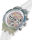 Buy Shop Guess Glitz Pride Limited Edition White Dial White Rubber Strap Watch for Women - GW0407L4 USA Online