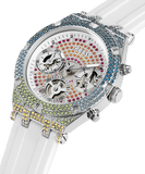 Buy Shop Guess Glitz Pride Limited Edition White Dial White Rubber Strap Watch for Women - GW0407L4 USA Online