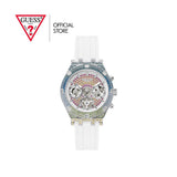 Buy Shop Guess Glitz Pride Limited Edition White Dial White Rubber Strap Watch for Women - GW0407L4 USA Online