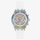 Buy Shop Guess Glitz Pride Limited Edition White Dial White Rubber Strap Watch for Women - GW0407L4 USA Online