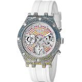 Buy Shop Guess Glitz Pride Limited Edition White Dial White Rubber Strap Watch for Women - GW0407L4 USA Online