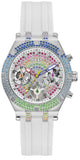 Buy Shop Guess Glitz Pride Limited Edition White Dial White Rubber Strap Watch for Women - GW0407L4 USA Online