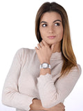 Buy Shop Guess Sparkling Silver Dial White Rubber Strap Watch For Women - GW0032L1 USA Online