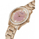 Buy Shop Guess Glitter Diamonds Pink Dial Rose Gold Steel Strap Watch for Women - GW0405L3 USA Online
