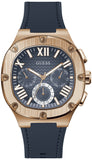 Buy Shop Guess Headline Multifunction Quartz Blue Dial Blue Silicone Strap Watch For Men - GW0571G2 USA Online