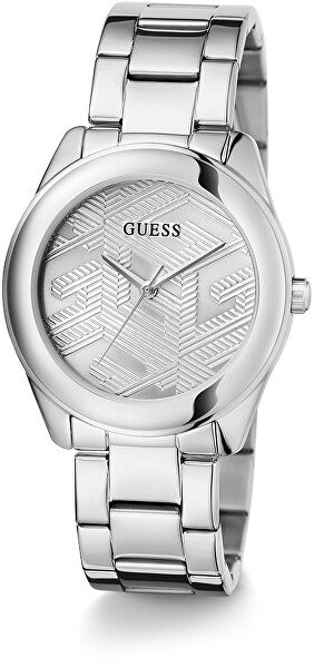 Buy Shop Guess Cubed Analog Silver Dial Silver Steel Strap Watch For Women - GW0606L1 USA Online