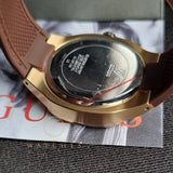 Buy Shop Guess Headline Chronograph Blue Dial Brown Silicone Strap Watch For Men - GW0571G5 USA Online