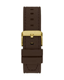 Buy Shop Guess Headline Chronograph Blue Dial Brown Silicone Strap Watch For Men - GW0571G5 USA Online