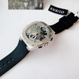 Buy Shop Guess Headline Chronograph Grey Dial Black Rubber Strap Watch for Men - GW0571G1 USA Online