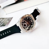 Buy Shop Guess Headline Chronograph Grey Dial Black Rubber Strap Watch for Men - GW0571G1 USA Online
